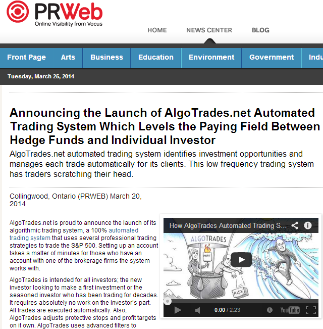 Automated Trading Systems Press Release